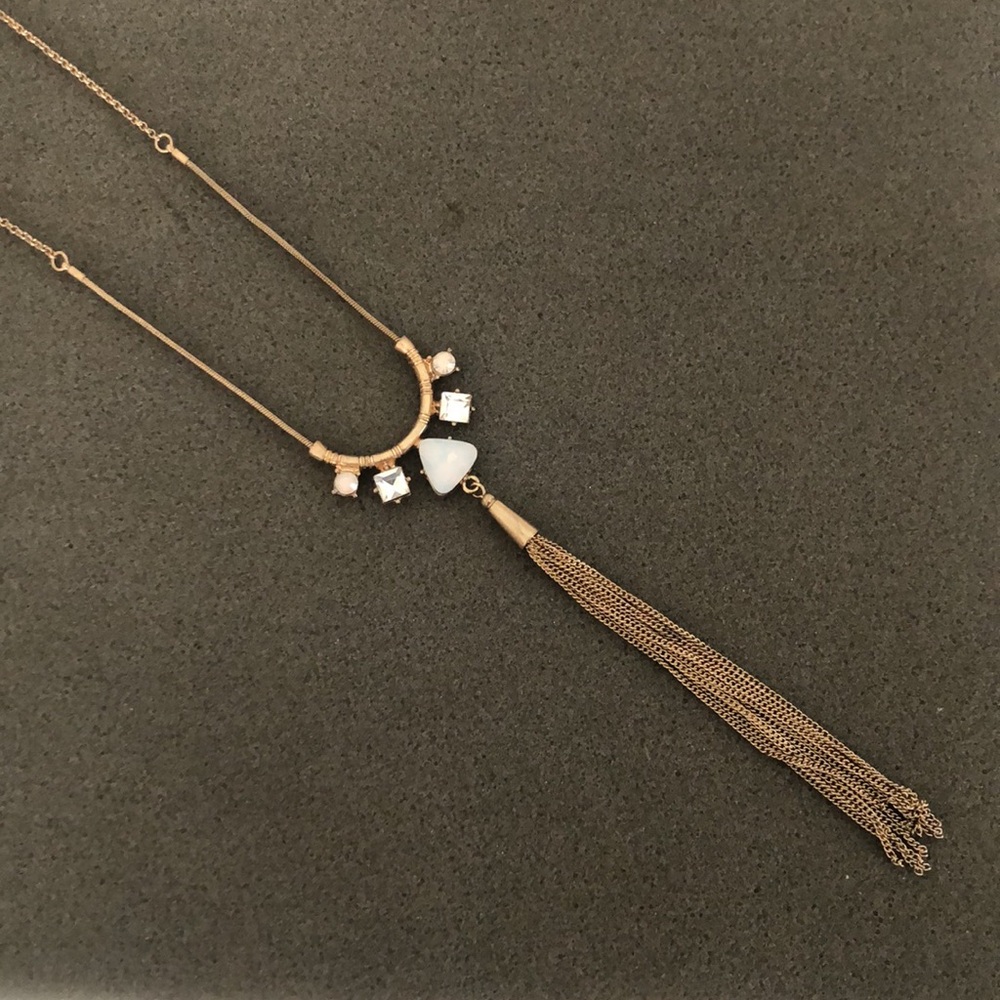 Elegant Gold Tassel Necklace